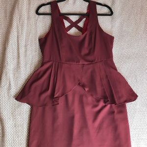 Burgundy cocktail dress
